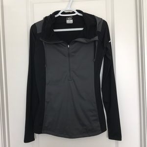 Nike pro hooded dri fit long sleeve 3/4 zip